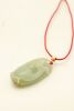 Two Chinese Green Jade Carved Fish Pendants - 2
