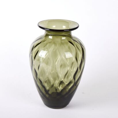 A Large Hand Blown Smoke Vase