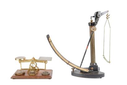 Two sets of British Brass Vintage Post Office Scales