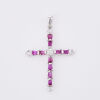 18ct White Gold, .90ct Ruby / .11ct Diamond Set Pendant