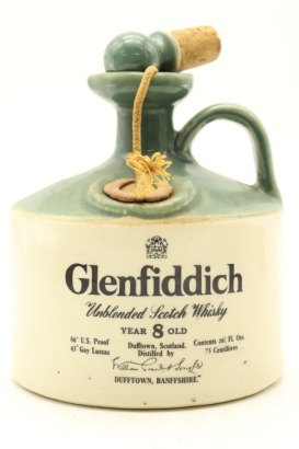 (1) Glenfiddich 8 Year Old Still Master's Crock Decanter Pure Malt Scotch Whisky, 43% ABV, 750ml