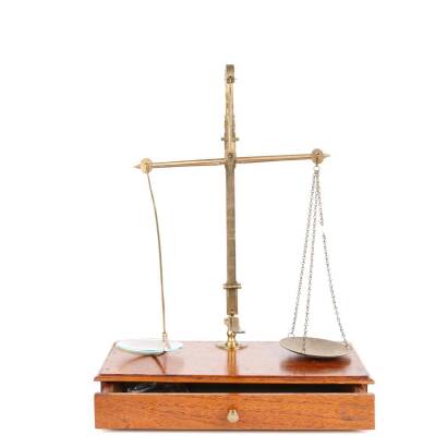 A Victorian Boxed Set of Precious Metal Beam Scales