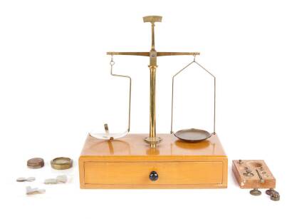 A Vintage Boxed Base Set of Precious Metal Beam Scales