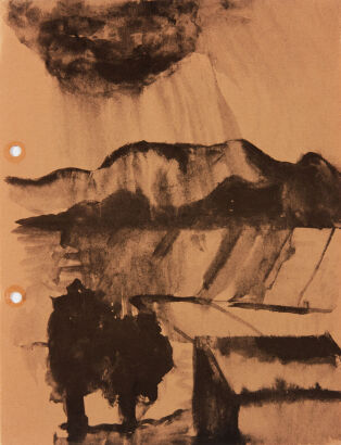 COLIN MCCAHON untitled (single page from 15 Drawings)
