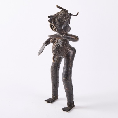 A Tikar Bronze Figure, Cameroon