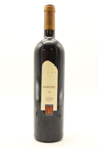 (1) 1996 Matua Valley Ararimu Merlot - Cabernet Sauvignon, Hawke's Bay