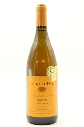 (1) 2002 Sacred Hill Barrel Fermented Chardonnay, Hawke's Bay