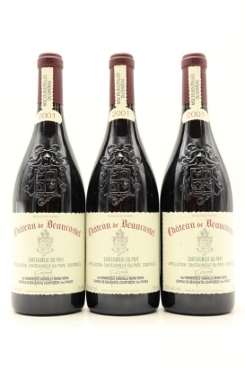 (3) 2001 Chateau de Beaucastel Chateauneuf-du-Pape, Rhone