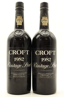 (2) 1982 Croft Vintage Port, Portugal, 20%