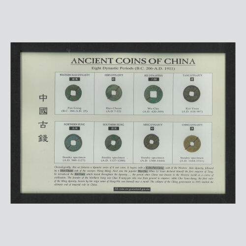 A Framed Presentation 'Ancient Coins of China'