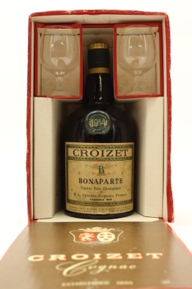 (1) 1914 Croizet Millesime 'Bonaparte' Fine Champagne Cognac with 2 Glass, France (GB)