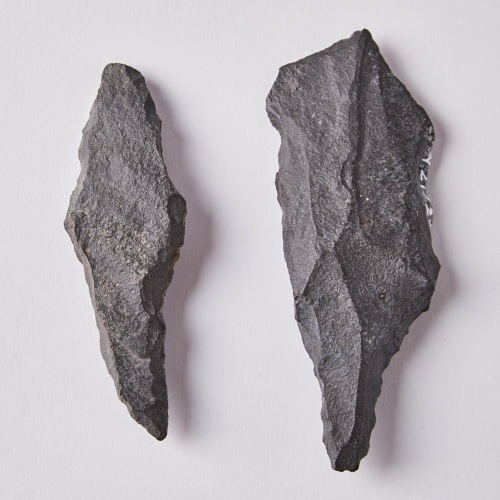 A Pair of Early Wiri Drill Points, Aotearoa