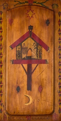 A Folk Art Whakairo Panel of a Pātaka