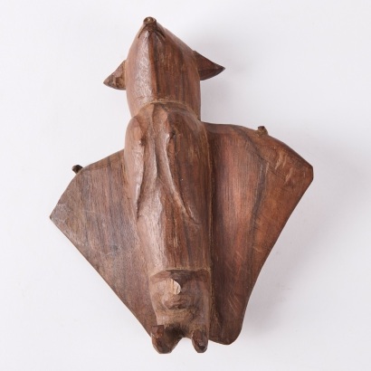 A Wood Carved Fruit Bat, Papua New Guinea