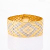 French, Retro, 18ct Yellow / White Gold Honeycomb Geometric Bracelet, circa 1940's