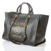 Chanel Black Caviar Large Studded Deauville Tote - 2