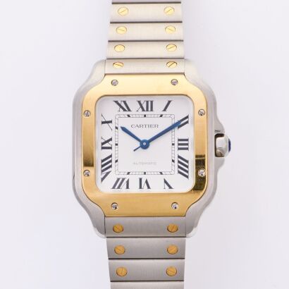 Stainless Steel / 18ct Yellow Gold, Cartier Santos De Cartier Automatic Wristwatch