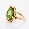 14ct Yellow Gold, Vintage, 8.00ct Peridot / .08ct Diamond, Cocktail Ring - 2