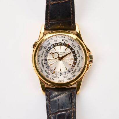 18ct Yellow Gold, Patek Philippe 5130J-001 Complications World Time Wristwatch