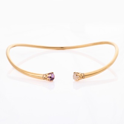 Pasquale Bruni, 'Sissi lo Amo' 18ct Rose Gold, Amethyst / Milky Quartz / Diamond Collier with Box