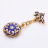 18ct Yellow Gold, Antique, Ornate Enamel, Diamond / Seed Pearl, Fob Pendant Watch - 3