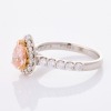 Platinum / 18ct Rose Gold, Rare, 1.37ct Pink Diamond / .97ct Diamond Halo Ring, GIA certified - 2