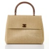 Chanel, Coated Canvas Wood Handle Kelly Bag