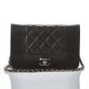 Chanel. Black Mademoiselle Wallet on Chain with Box