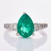 Platinum, Modern, 1.82ct Emerald / .59ct Diamond Set Ring