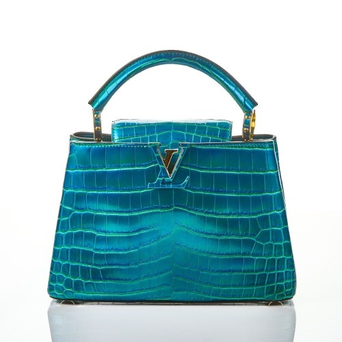 Louis Vuitton, Blue Crocodile Capucines BB Bag with Box - As new