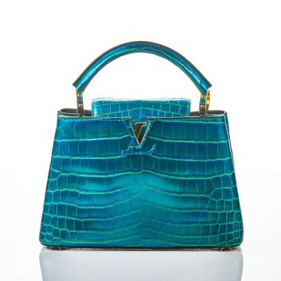 Louis Vuitton, Blue Crocodile Capucines BB Bag with Box - As new