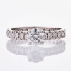 18ct White Gold, Modern, .71ct /.70ct Diamond Ring