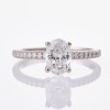 18ct White Gold, Modern, .91ct / .17ct Diamond Ring