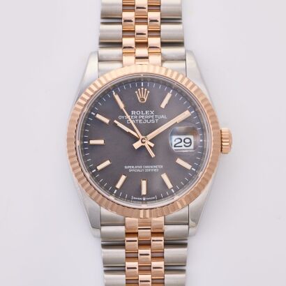 Oystersteel/ 18ct Everose Gold, 36mm Rolex Oyster Perpetual Datejust Wristwatch