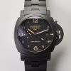 Black Ceramic, 44mm Panerai Luminor 1950 "Tuttonero" GMT Wristwatch