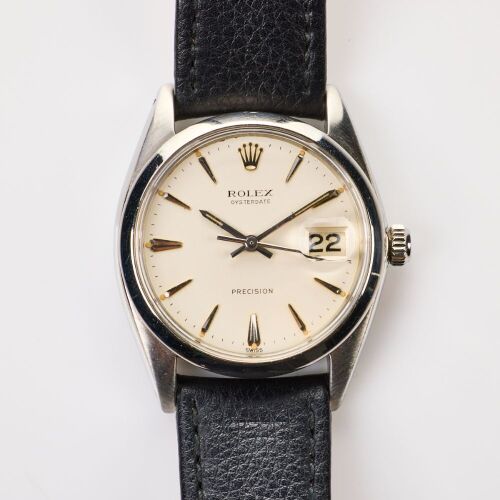 Stainless Steel, 34mm Rolex Oyster Date 6694 Manual Wind Wristwatch, circa 1963