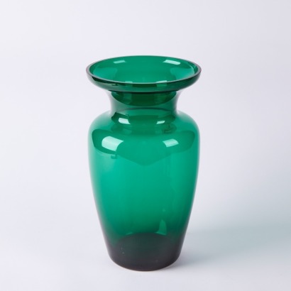 A Green 'Hortensja Poland' Glass Vase