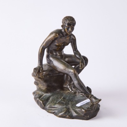 A Seated Athletic Bronze Figure, Greek-Roman Mythology