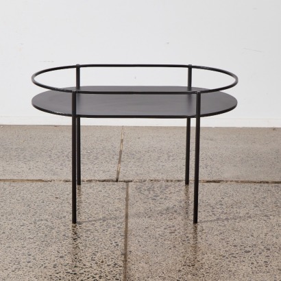 A Designer Black Metal Coffee Table