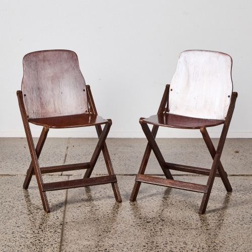 A Pair of Folding Storkline Chairs