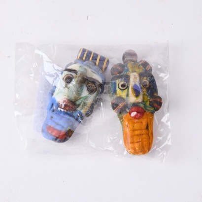 A Pair of Phoenician Glass Beads