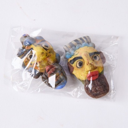 A Pair of Phoenician Glass Beads