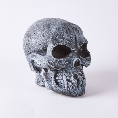 A Solid Cast Skull Ornament