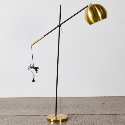 A MCM Eyeball Floor Lamp in Gold & Black