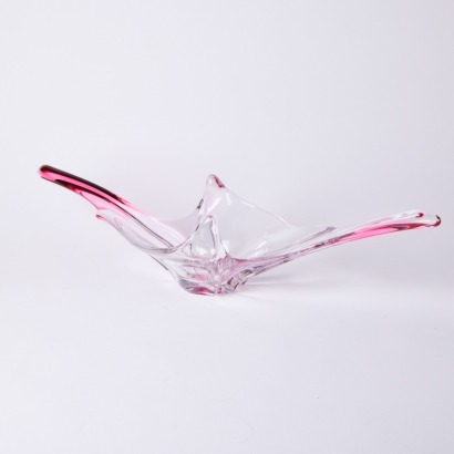 A Pink Glass Mantle Vase