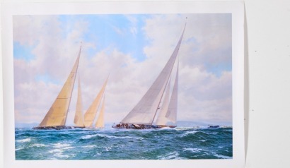 A 'Hard Beat to the West' /J Class Premium Giclee Print