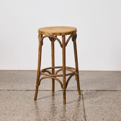A Bentwood and Rattan Stool A/F