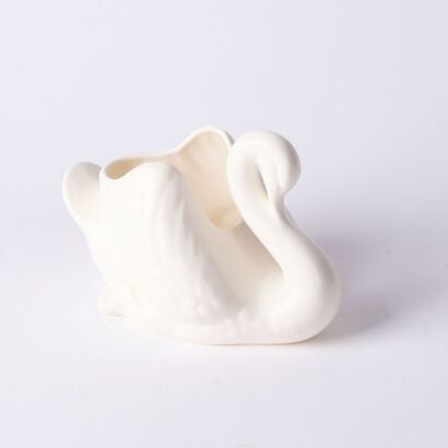 A Small Studio Ceramic Swan