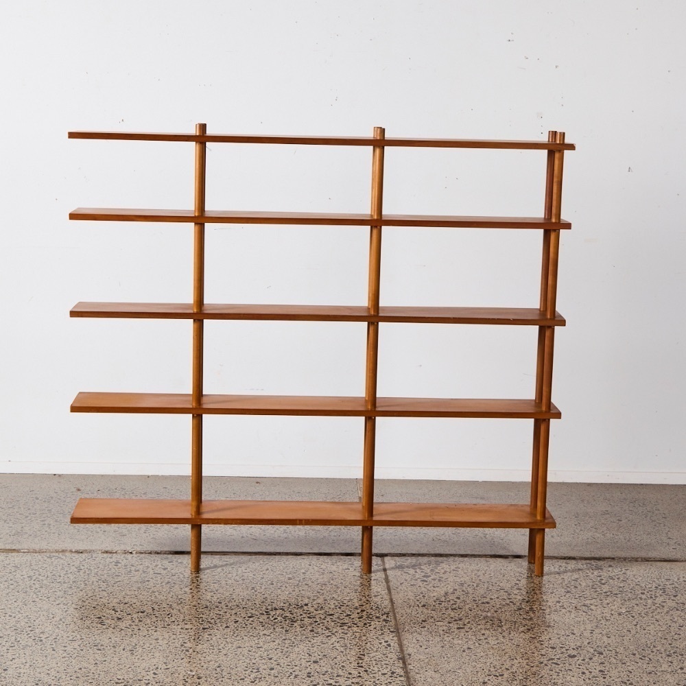 A Mid Century Freestanding Solid Oak Book Shelf