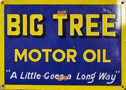 A 'Big Tree' Enamel Sign